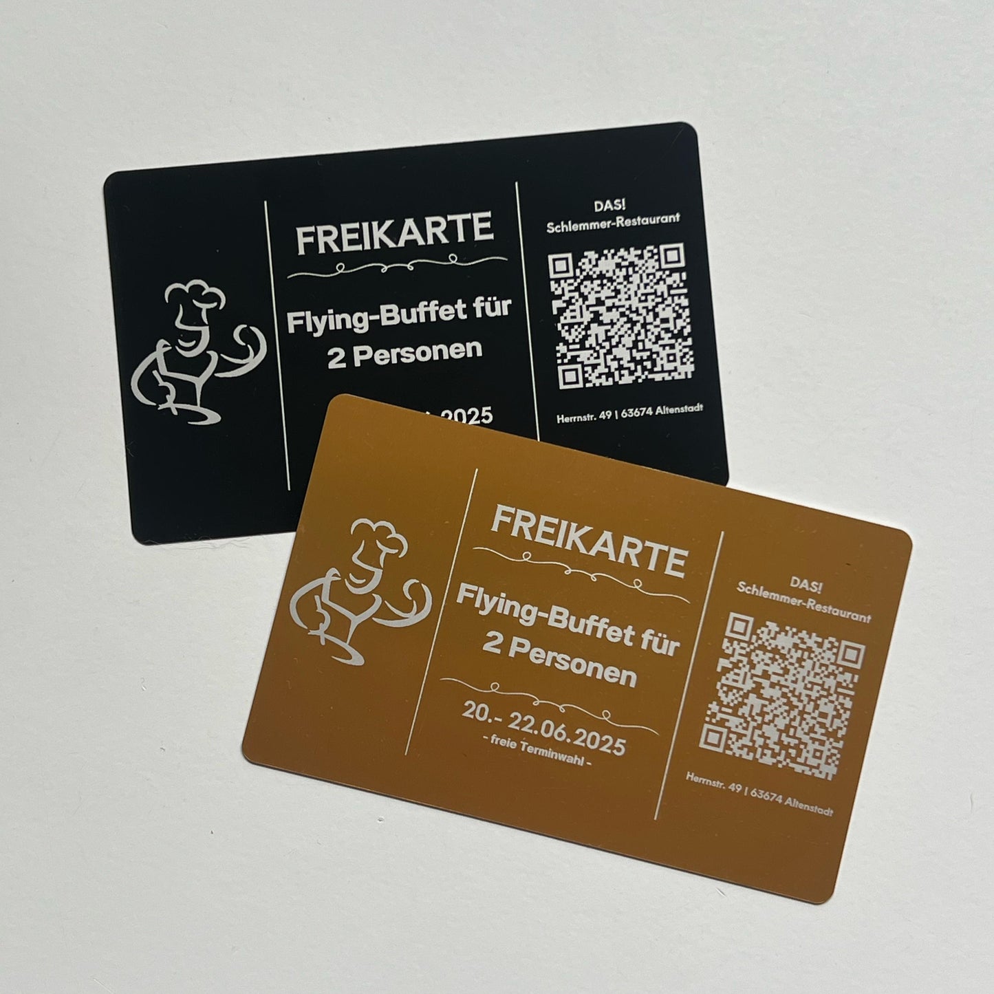 individuelle metallkarten 0,8 mm