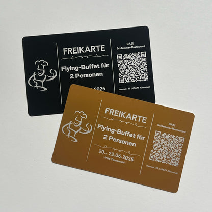 Individuelle Metallkarten 0,8 mm