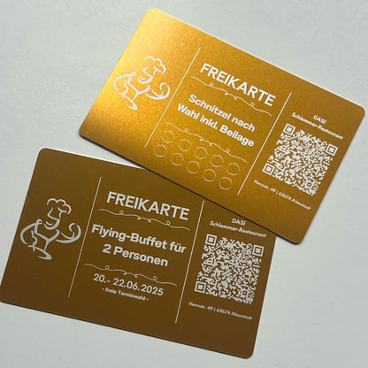 Individuelle Metallkarten 0,8 mm